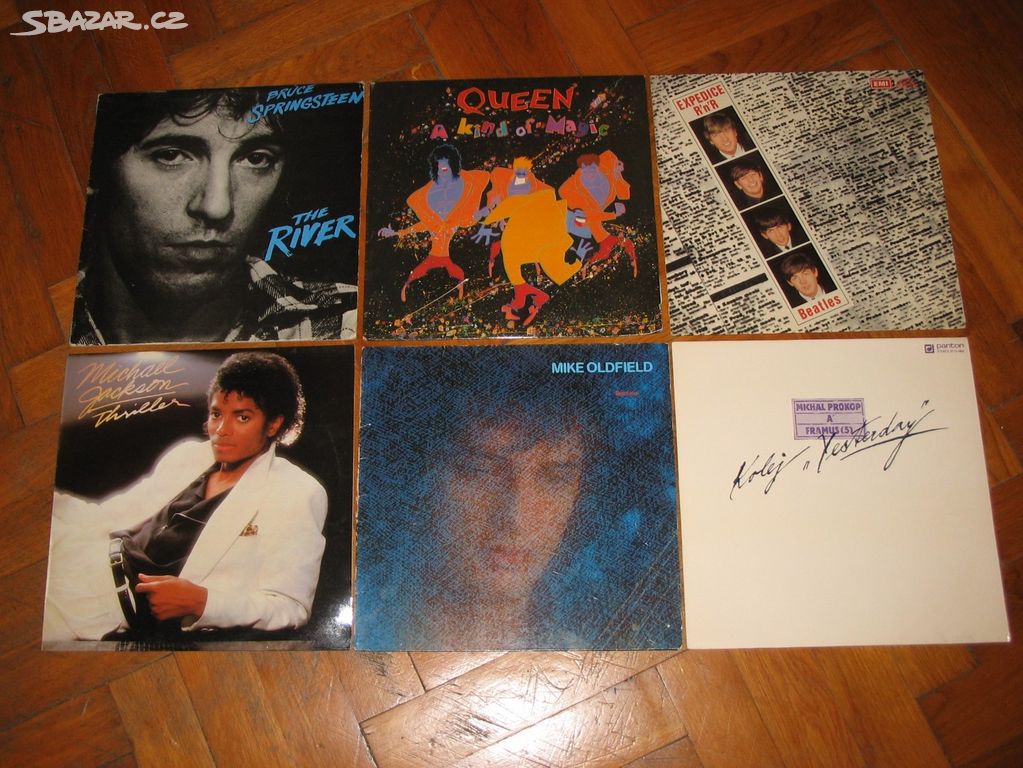 LP vinyly = KISS, Bohemia, Bruce Springsteen atd.