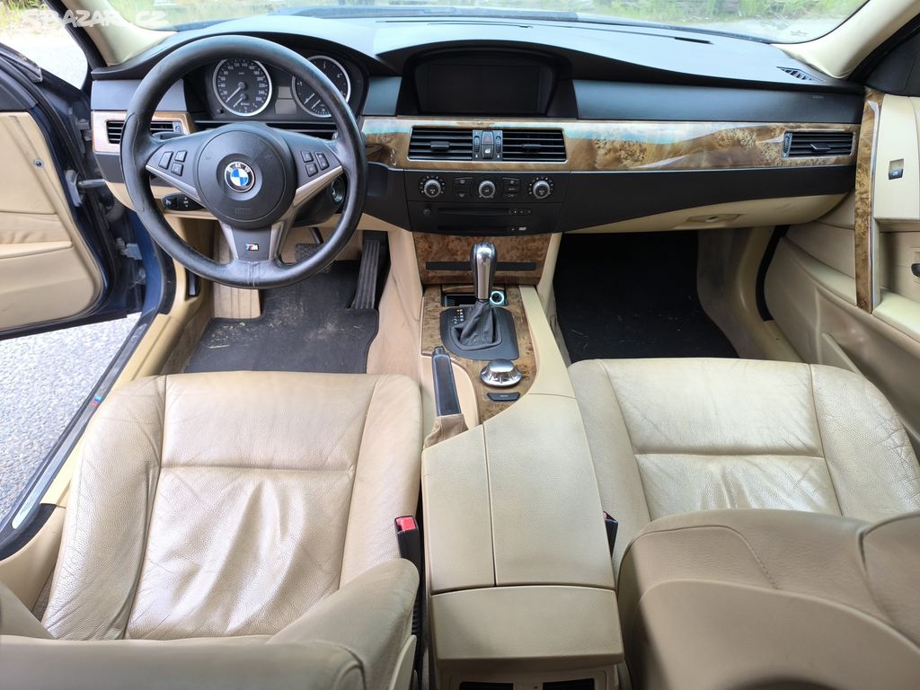 BMW E60 pre-lci béžový kožený interiér