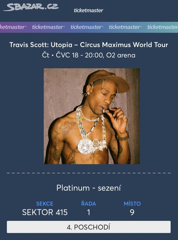 TRAVIS SCOTT 2 PLATINUM místa vedle sebe