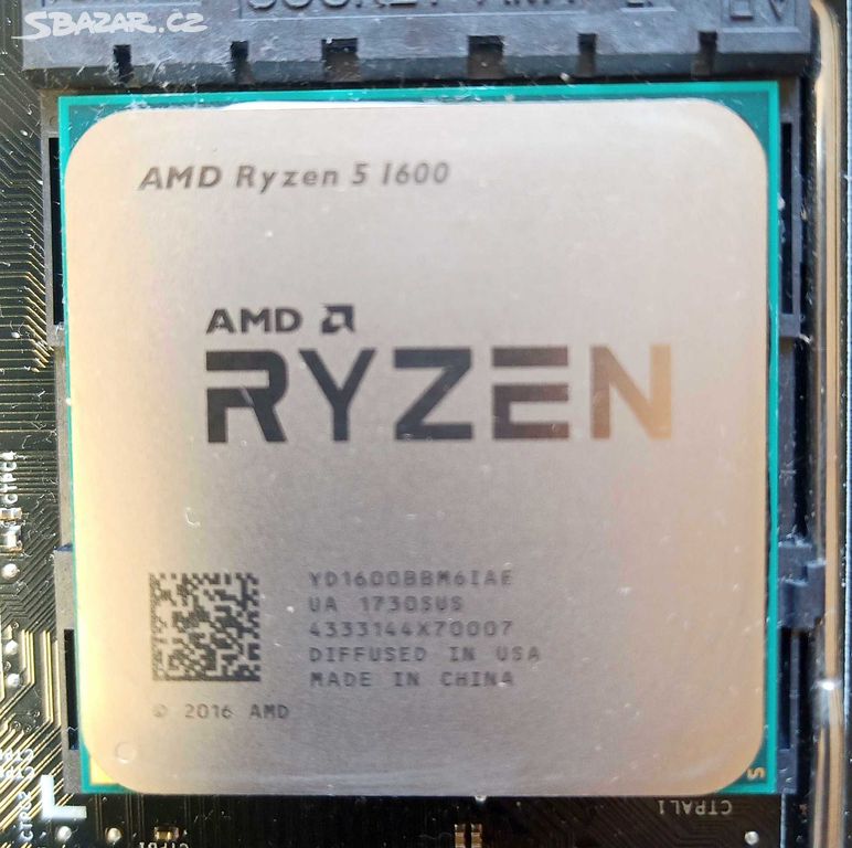 AMD Ryzen 5 1600 3,6GHz  + chladič, osobní záruka
