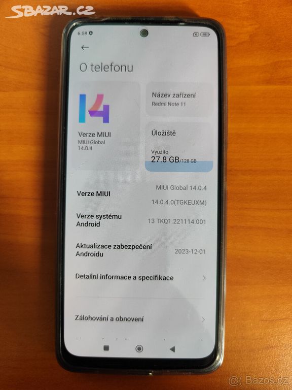 Xiaomi Redmi Note 11 4GB/128GB šedá