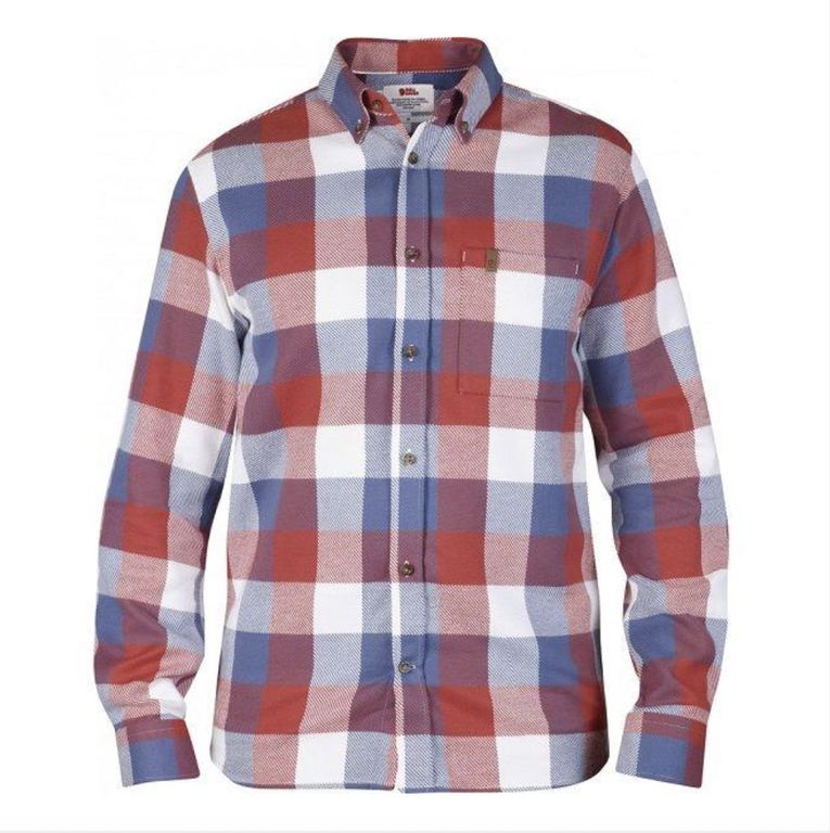 Fjällräven Övik Big Check Shirt LS | Deep Red