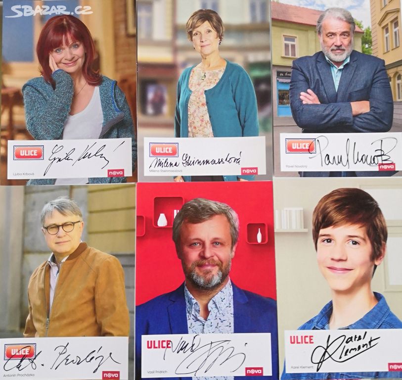 Prodám podpisové karty /autogram ze seriálu ULICE