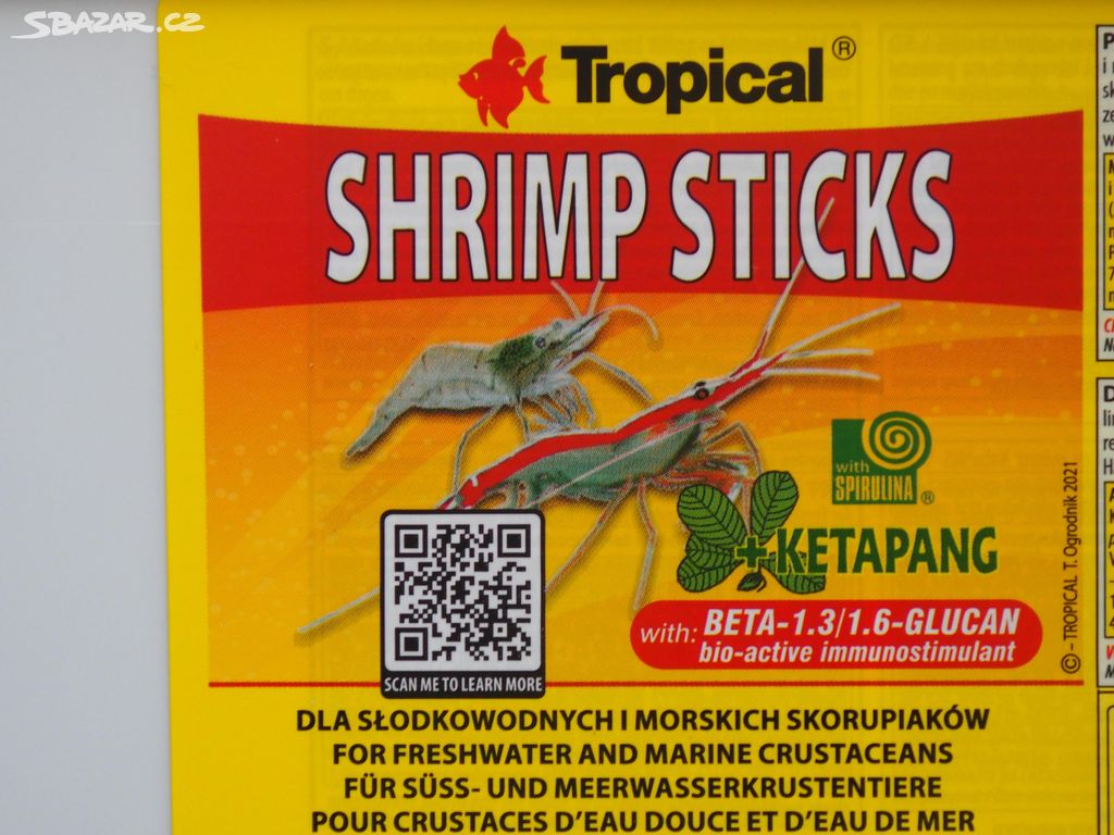 Krmení pro krevetky Tropical Shrimp Sticks