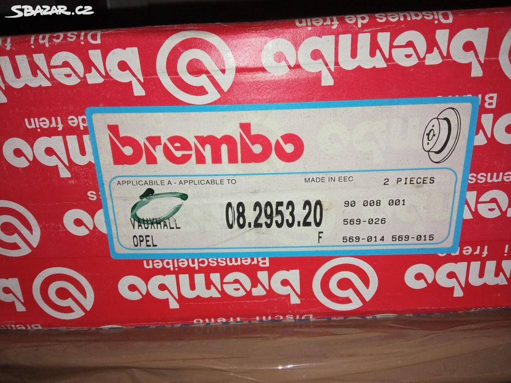 P brzdové kotouče BREMBO 08.2953.20 OPEL MANTA B