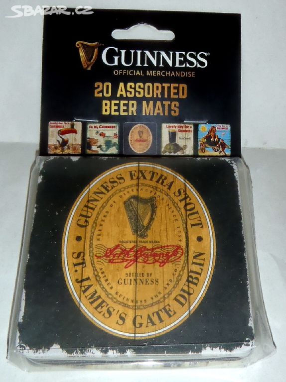 Pivní tácky - Irsko - komplet sada Guinness -20 ks