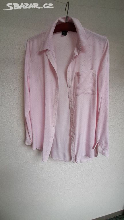 Dámská elegantní lehká světle růžová košile