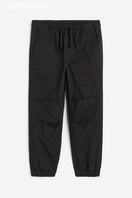 Černé keprové kalhoty jogger H&M vel 140