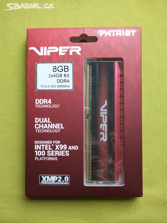 Paměti PATRIOT VIPER 8GB DDR4 2666 Mhz Kit CL15