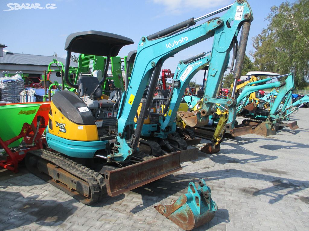 Minibagr Kubota U-20 3S 2000kg pěkný stav