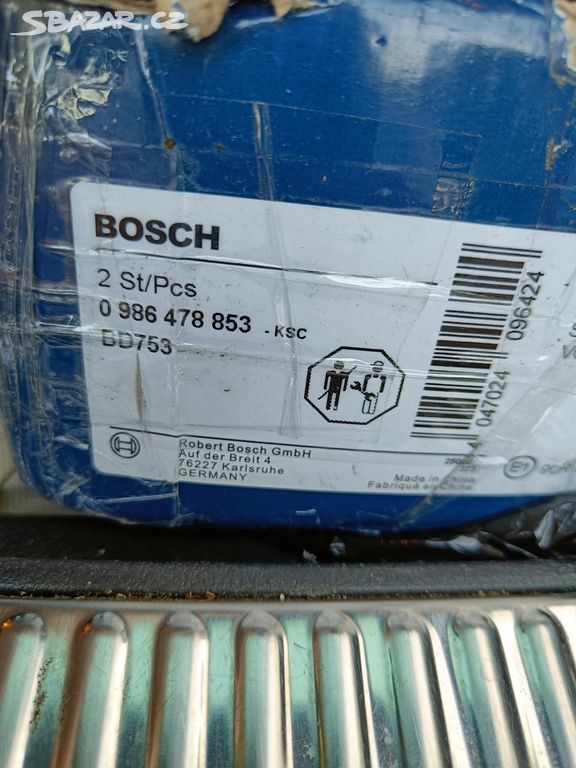 Přední Brzdové kotouče Bosch 0986 478 853