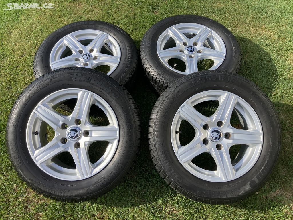 Škoda,Vw 5x112,r15-zimni pneu 195/65 15