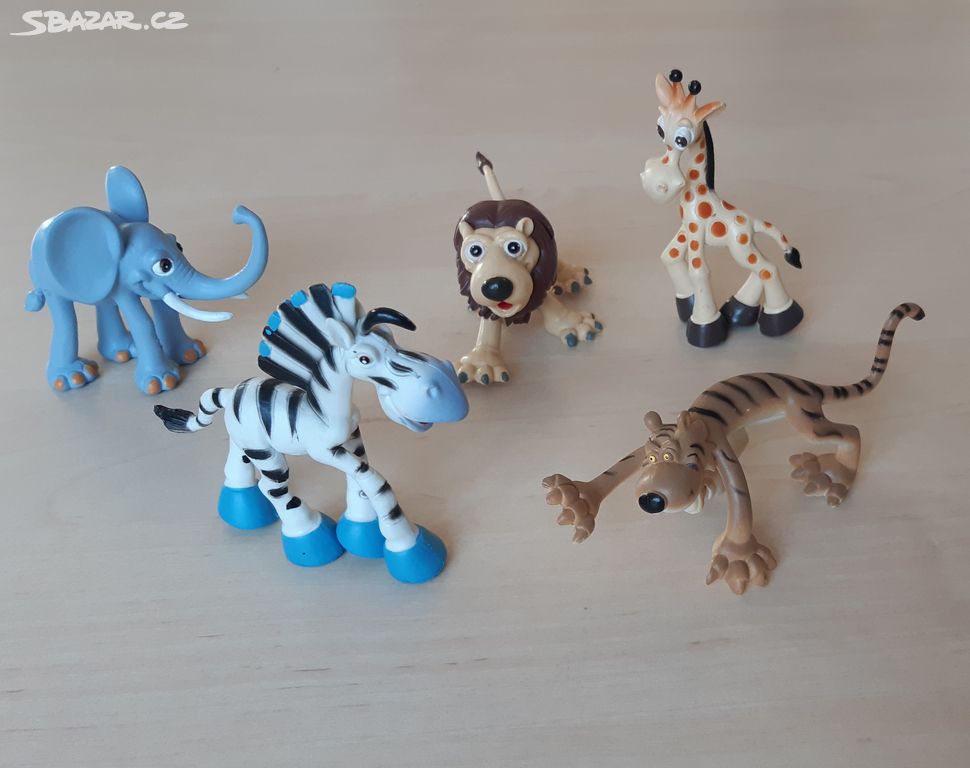 Zvířátka veselá Simba safari ZOO plast 9-10cm 5 ks