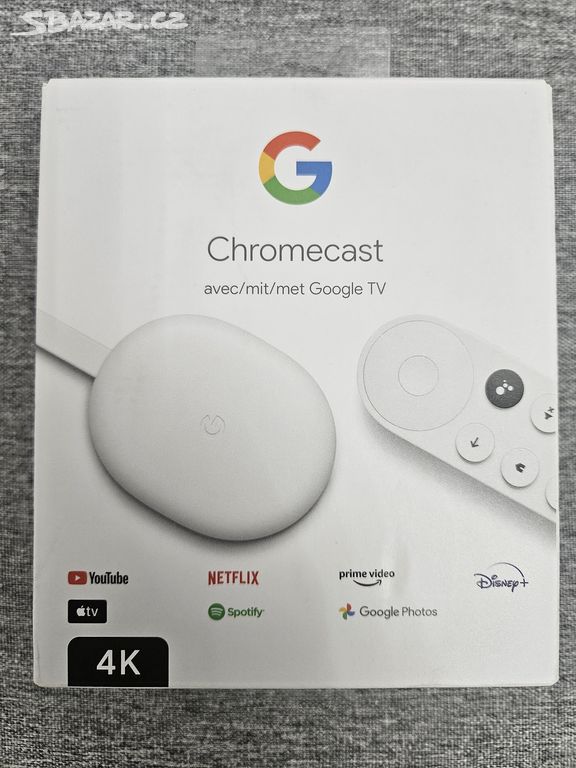 Google Chromecast 4 verze 4K s EU adaptérem