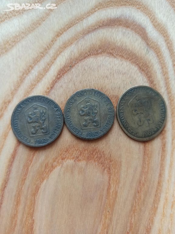 1 koruna 1962, ČSSR (celkem tři kusy)