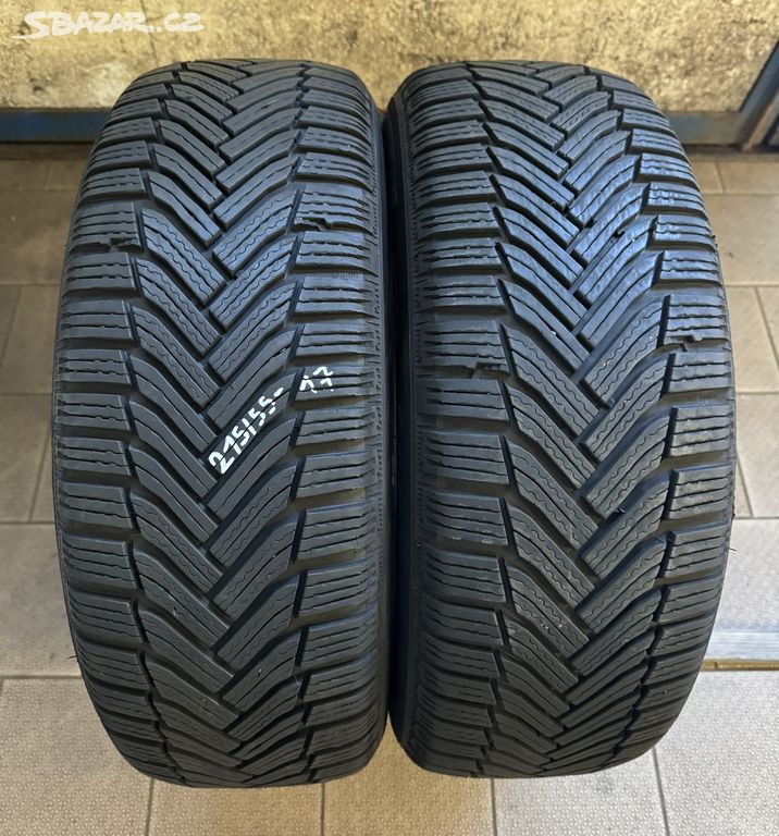 2x zimní pneu 215/55-17 Michelin, super stav