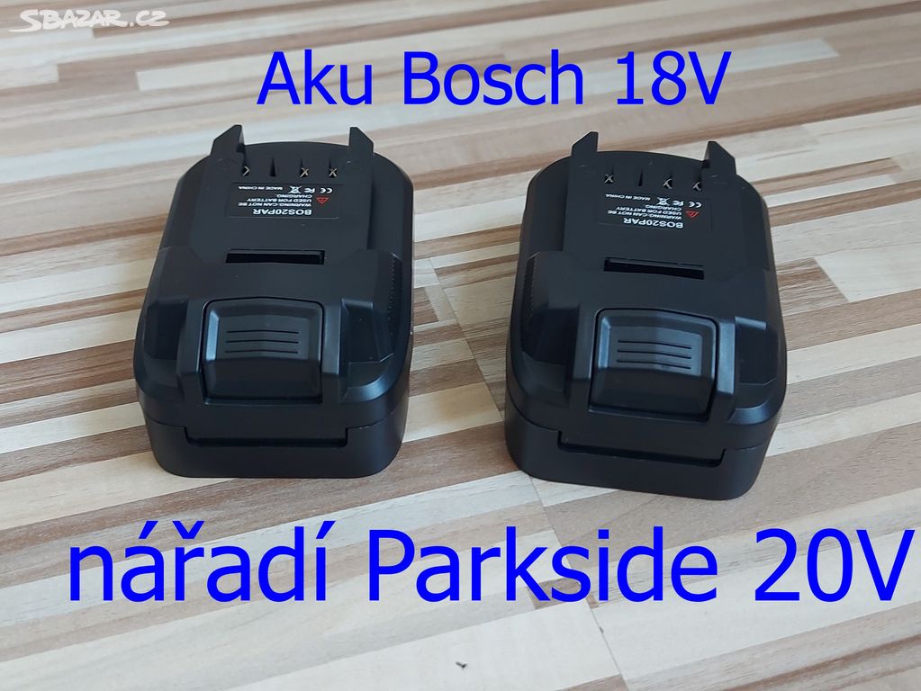 Aku Parkside nářadí, redukce pro Aku Bosch 18V