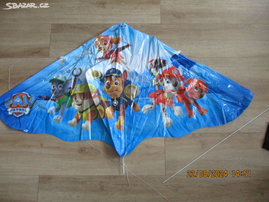 Nový podzimní dětský drak PAW PATROL 55 x 110 cm