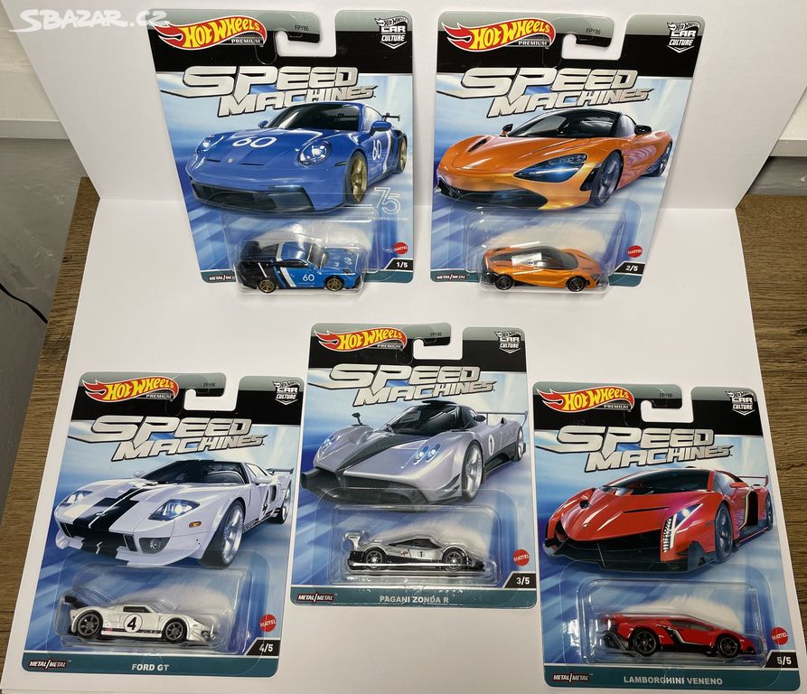 Hot Wheels Premium Speed Machines 2023 (celý set)