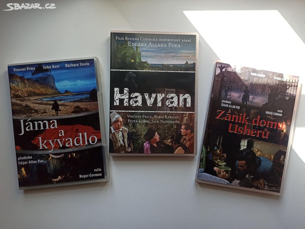 3x DVD Roger Corman - Havran, Jáma a kyvadlo, ...