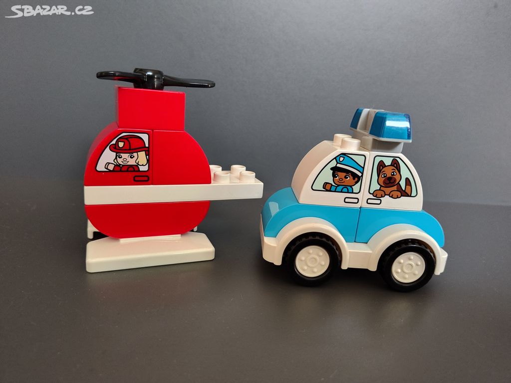 Lego Duplo policejní a hasičské auto