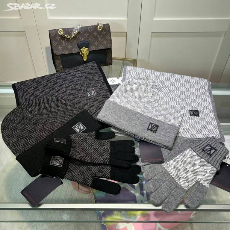 Sada čepice a šály Louis Vuitton