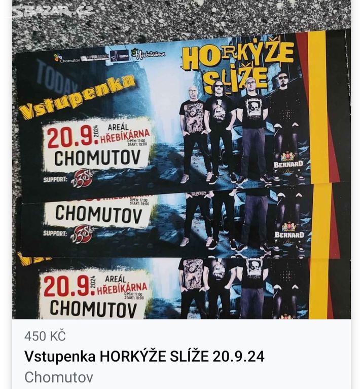 Vstupenka- HORKÝŽE SLÍŽE 20.9.