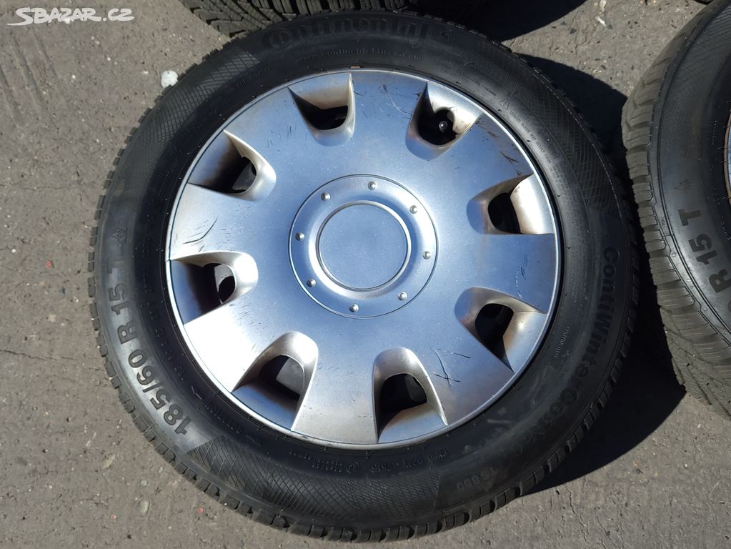 90% zimní kola Continental 15" 4x100 Meriva, Combo