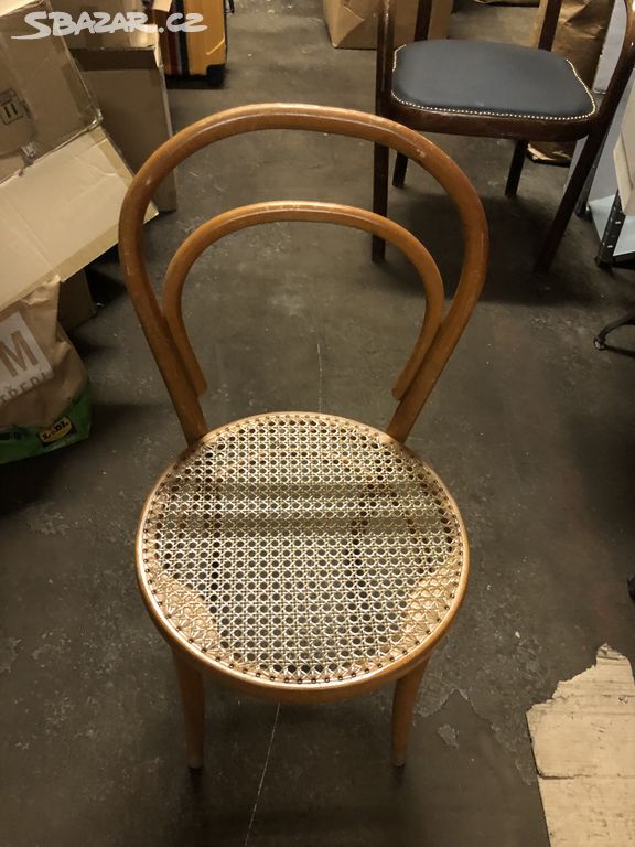 Stará retro židle ohýbaná Thonet 12 kusů