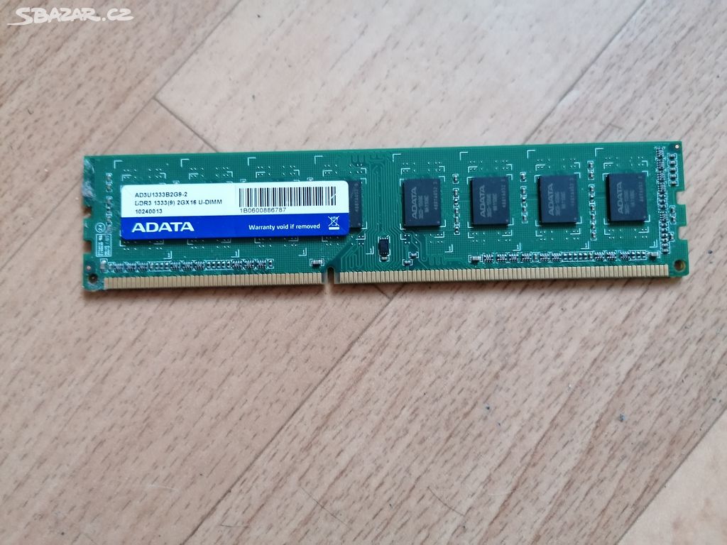 A-DATA 2GB DDR3 operační paměť RAM do počítače PC