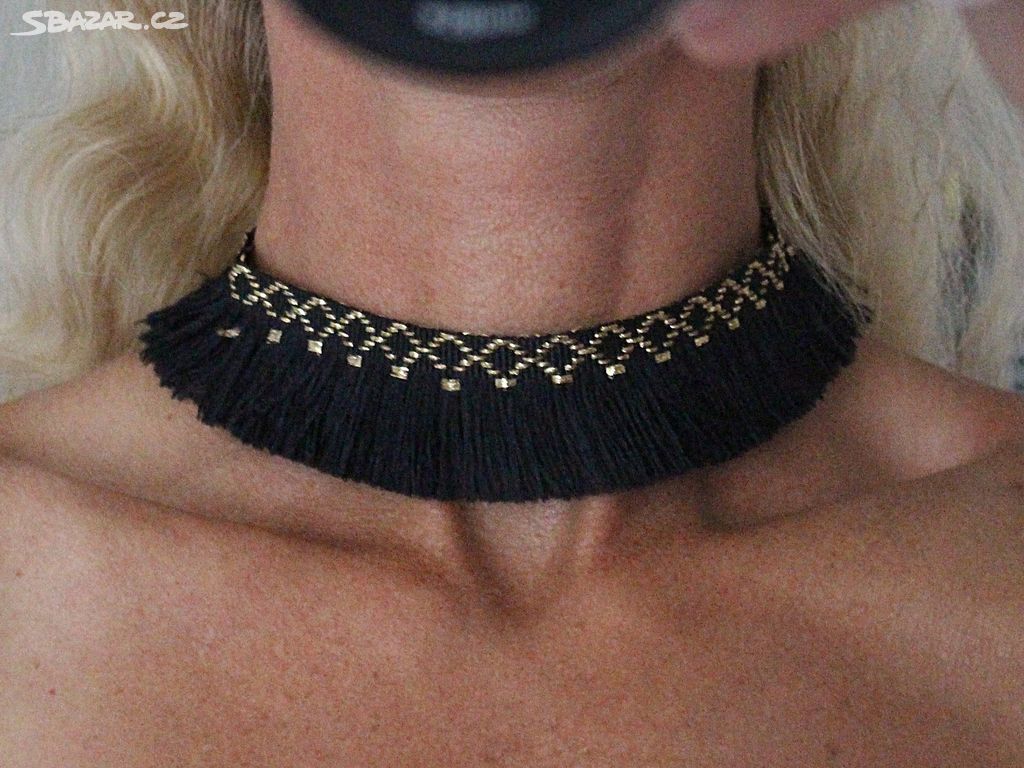 Černý náhrdelník Choker