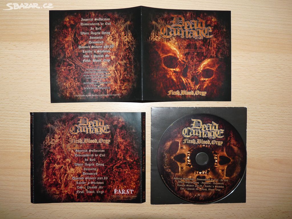 prodám CD DEAD CARNAGE-Flesh,Blood,Orgy 2017 Pařát