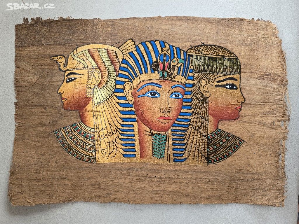 Obraz - plátno, papyrus, egyptský motiv.