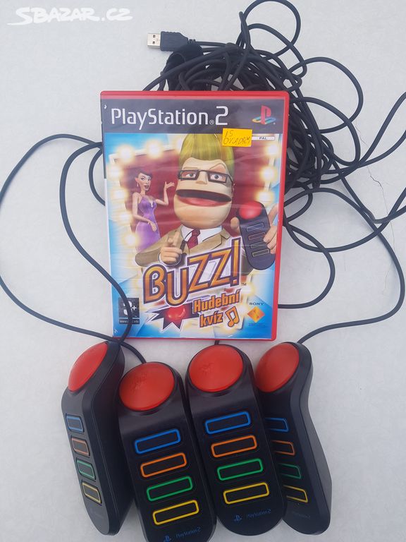 Buzz světový kvíz ps2 + ovladače..čtěte popis