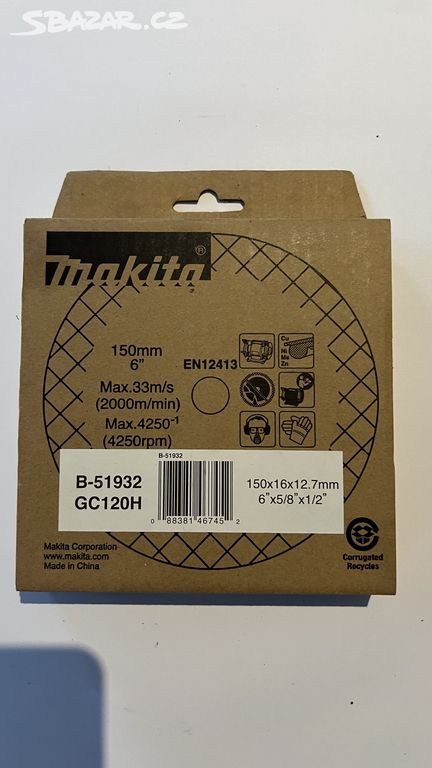 Makita B-51932 brusný kotouč 150x16x12.7 GC120H