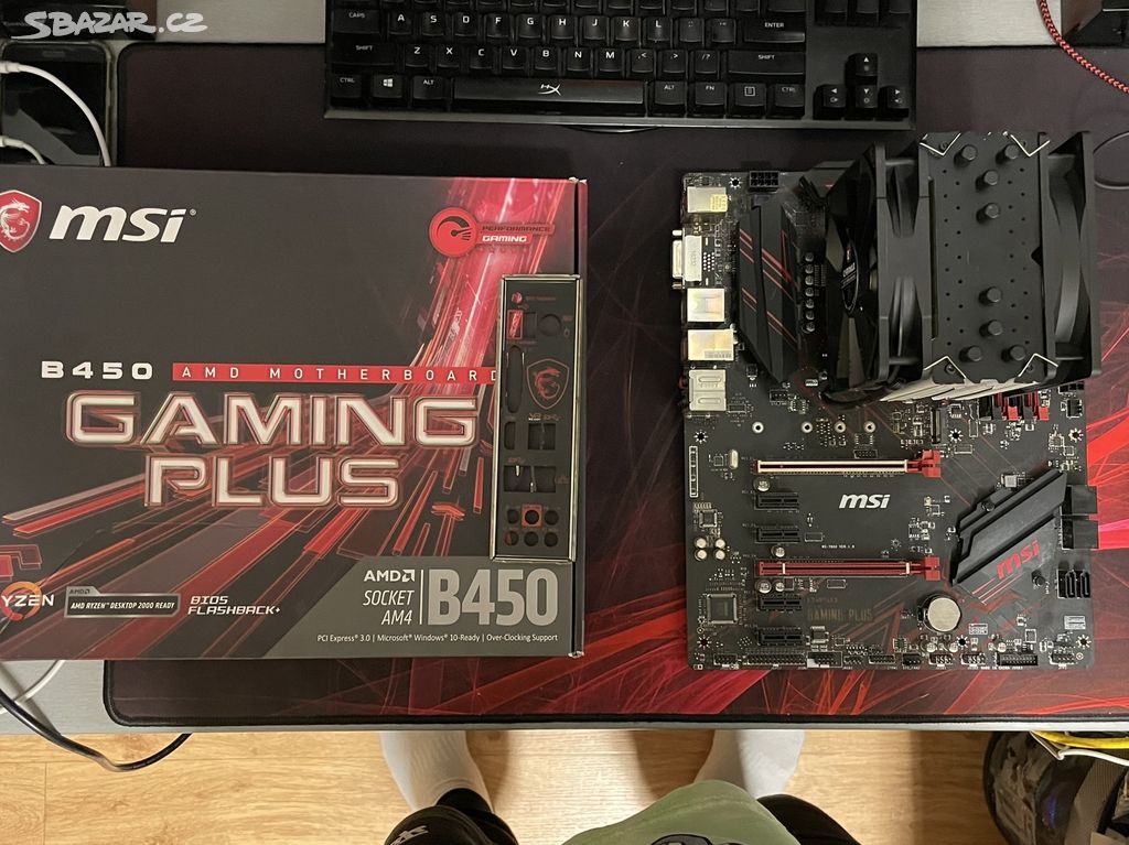 MSI B450 GAMING PLUS + Ryzen 5 1600X (6C/12T) 4GHz