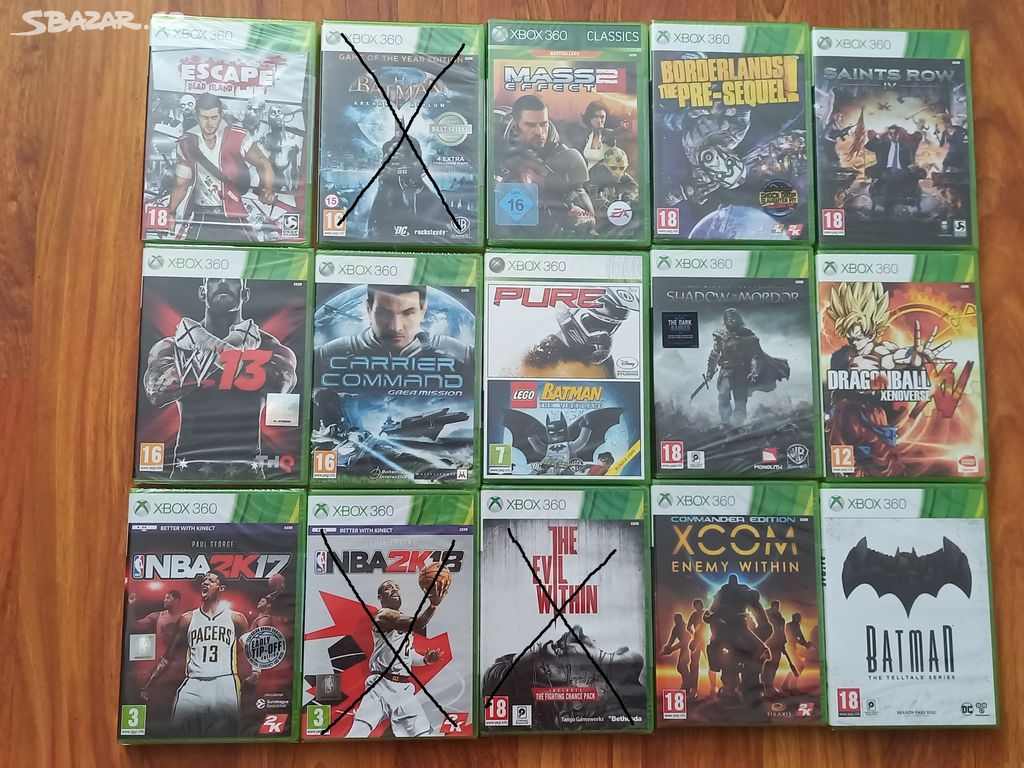 Prodám nové/zabalené hry XBOX 360