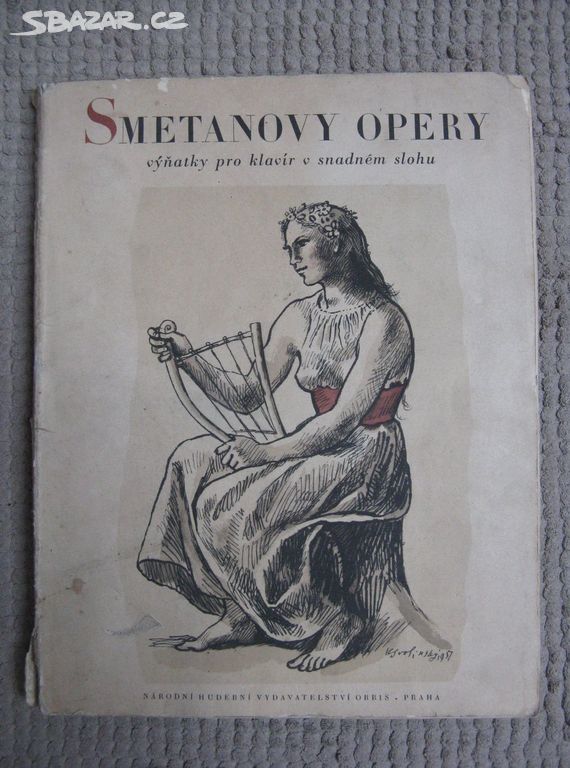 Smetanovy opery výňatky, snadný klavír, 177 stran