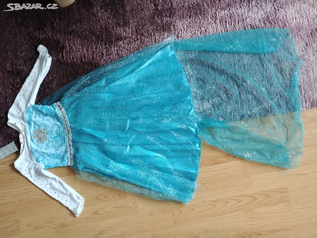 Princeznovské šaty Elsa - světle modré vel.3-9.let