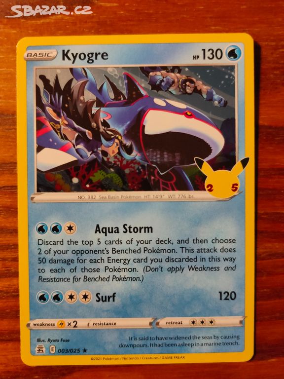 Pokémon - Kyogre (HOLO RARE KARTA)