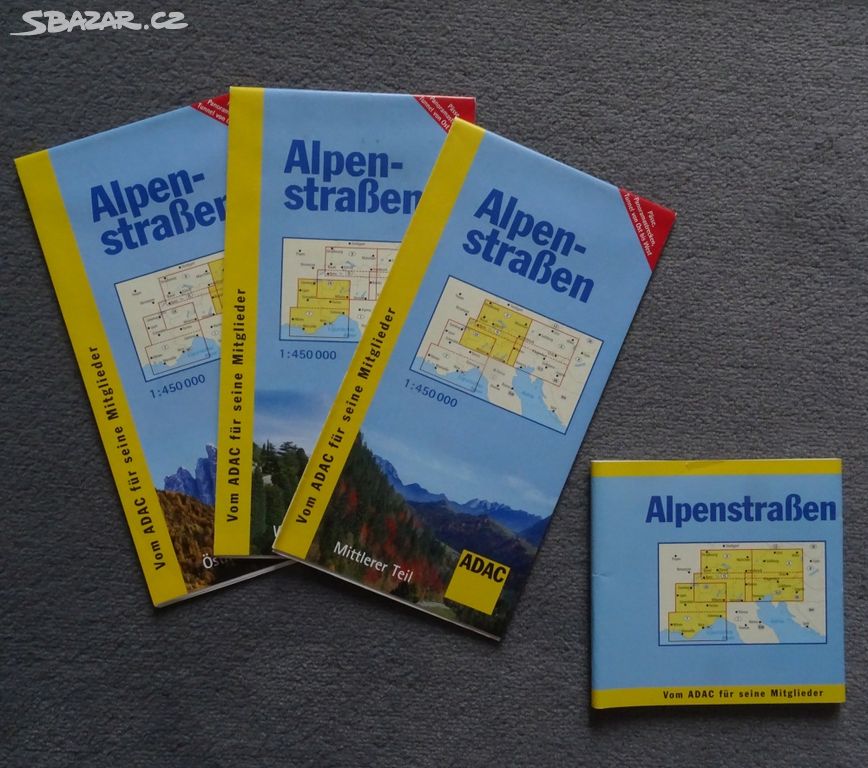 Mapy Alp - set 3 ks - automapy Alpenstrassen