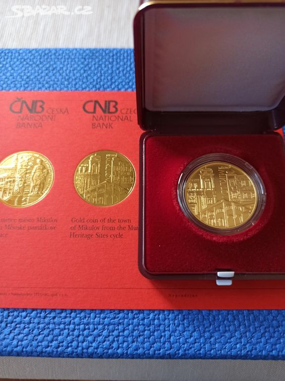 Zlatá mince ČNB Mikulov b. k.