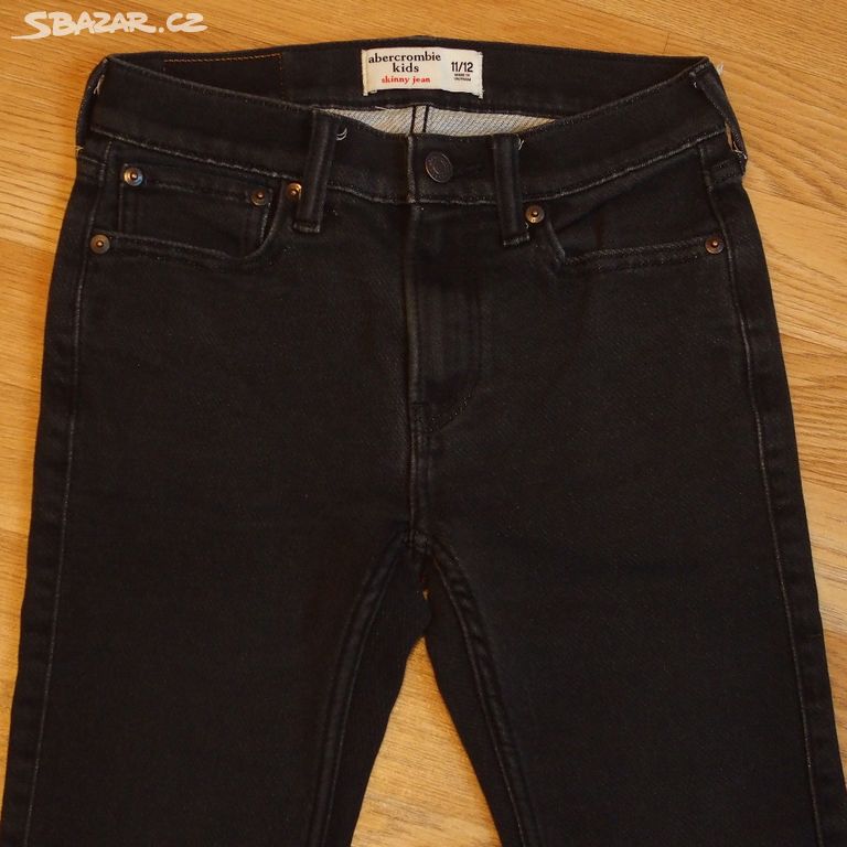 Abercrombie černé jeans kalhoty vel. 152 jako NOVÉ