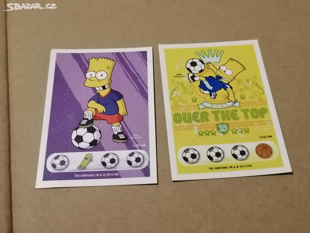 Nabízím sběratelské kartičky Simpsonovi