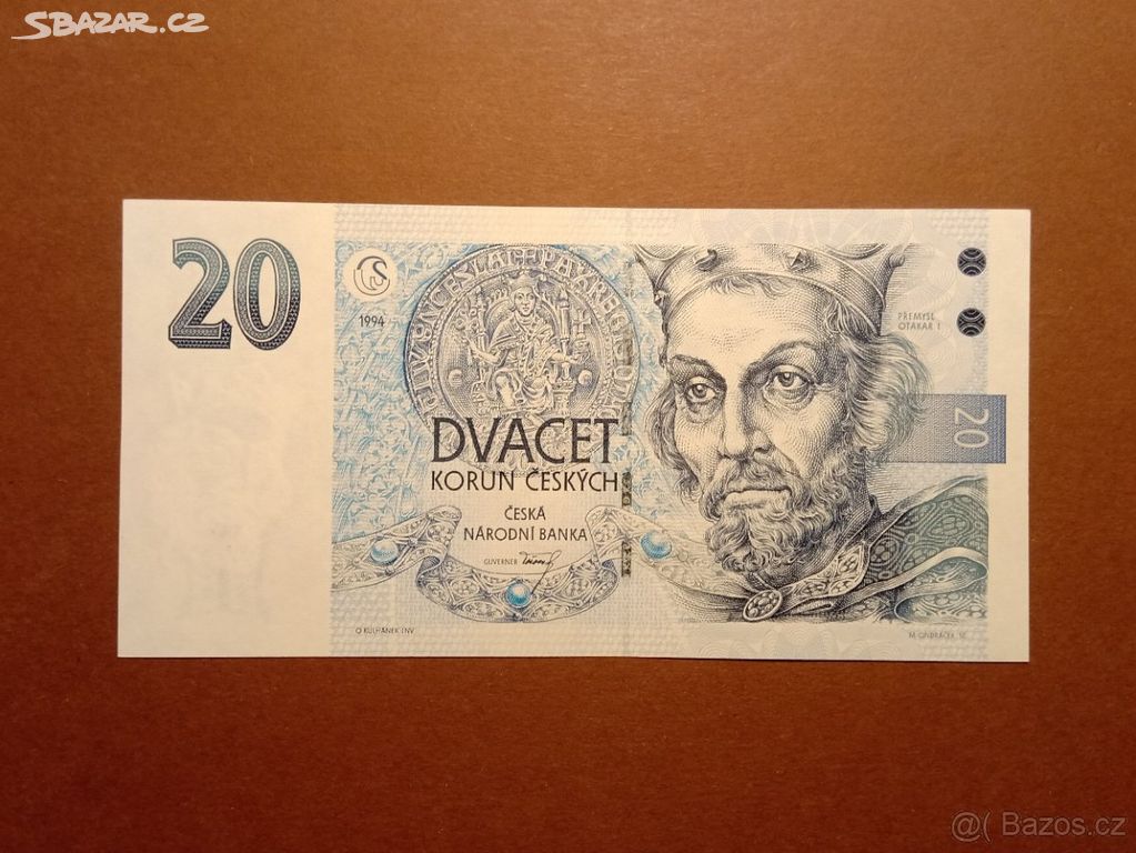 20 Kč 1994 - Nejvzácnější varianta - UNC