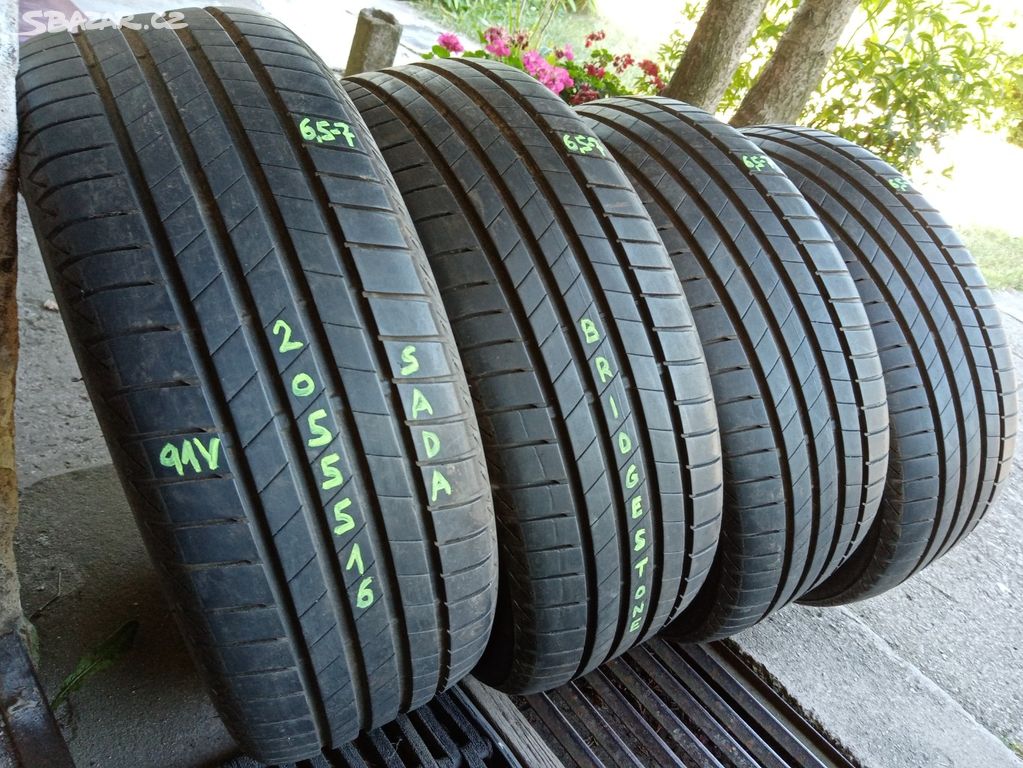 Letní pneu 4kusy 205/55/16 vzorek 95% BRIDGESTONE