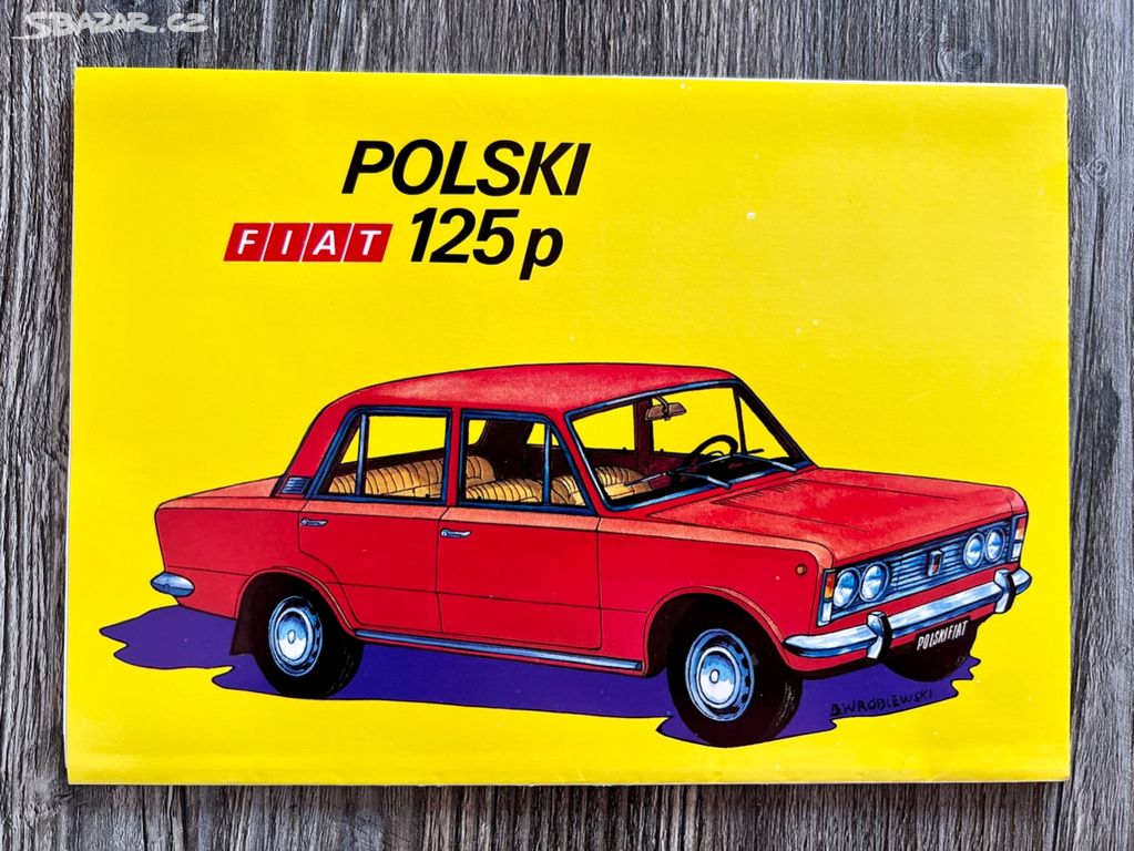Polski Fiat 125p - papírový model ( 197X )