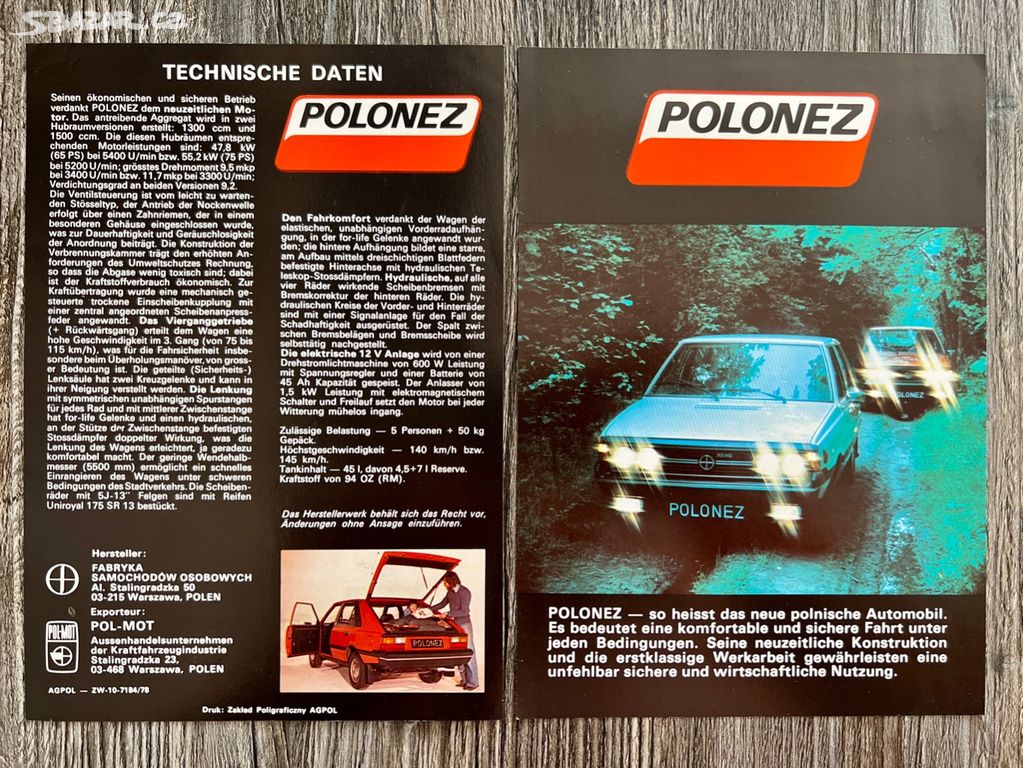 Prospekt - FSO Polonez ( 1978 )