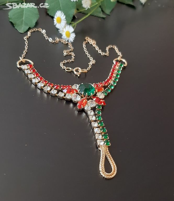Luxusní starožitný náhrdelník, Jablonecko