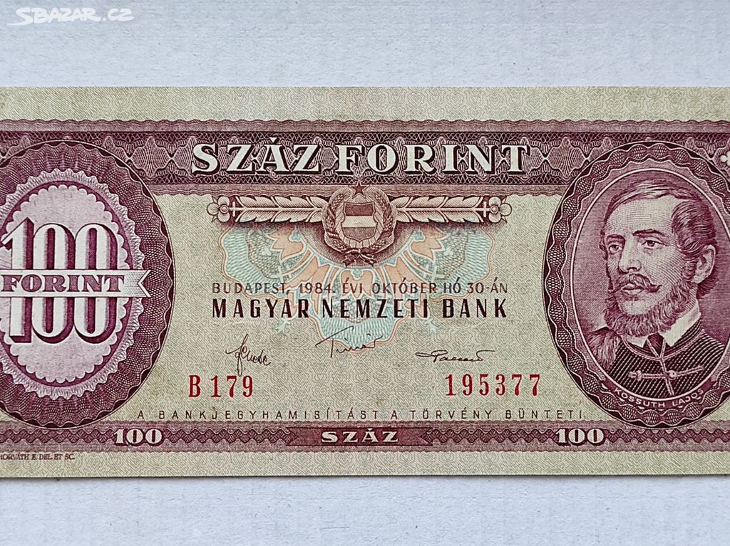 Bankovka 100 Forintu B179 (1984)